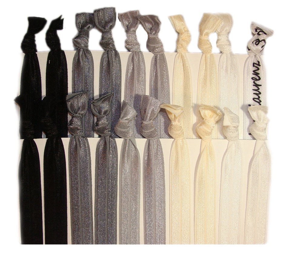 Kenz Laurenz hair ties ombre no-crease ribbon for gentle hold and versatile wear