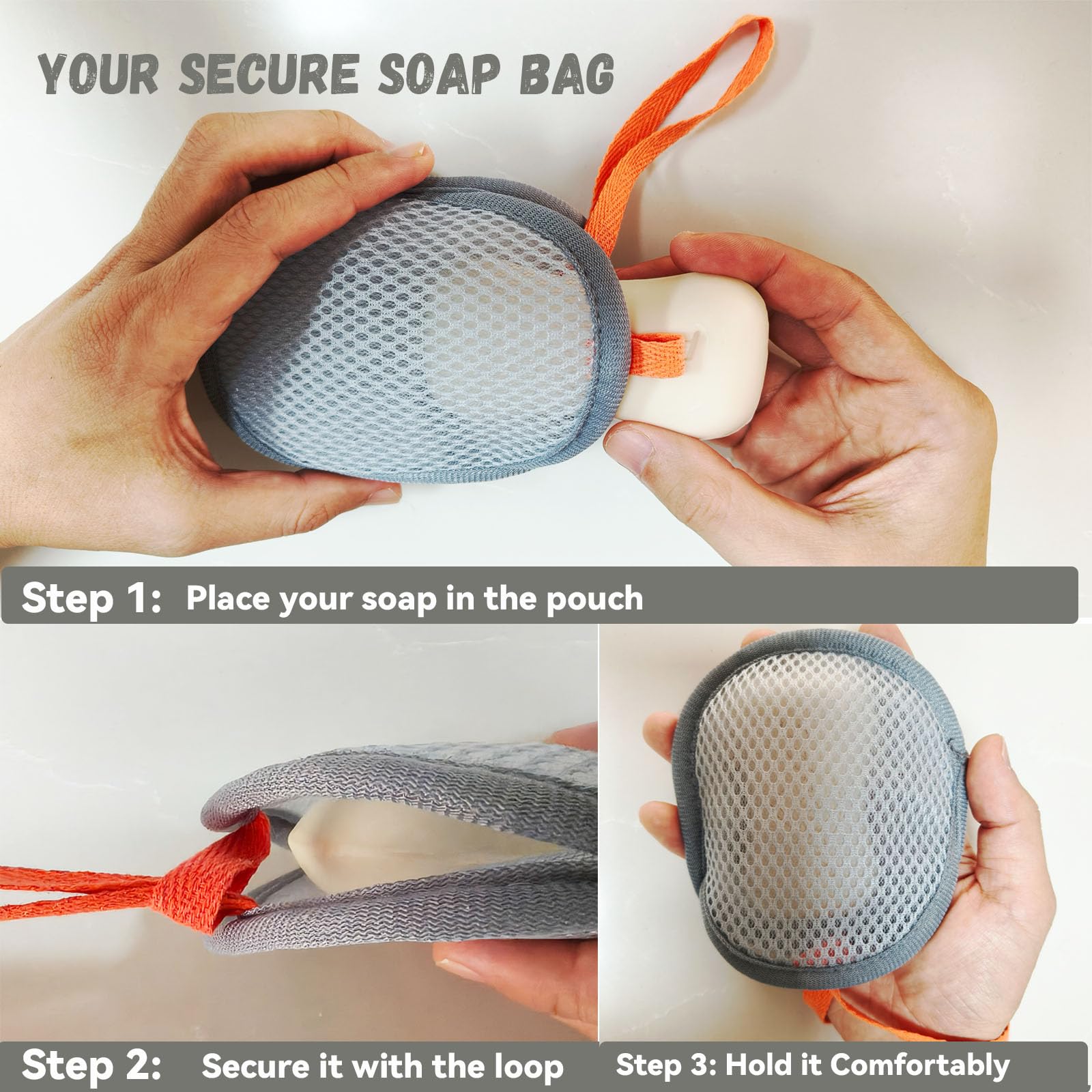 Bolsa kep-Mve sándwich con gancho colgante facilita almacenamiento.