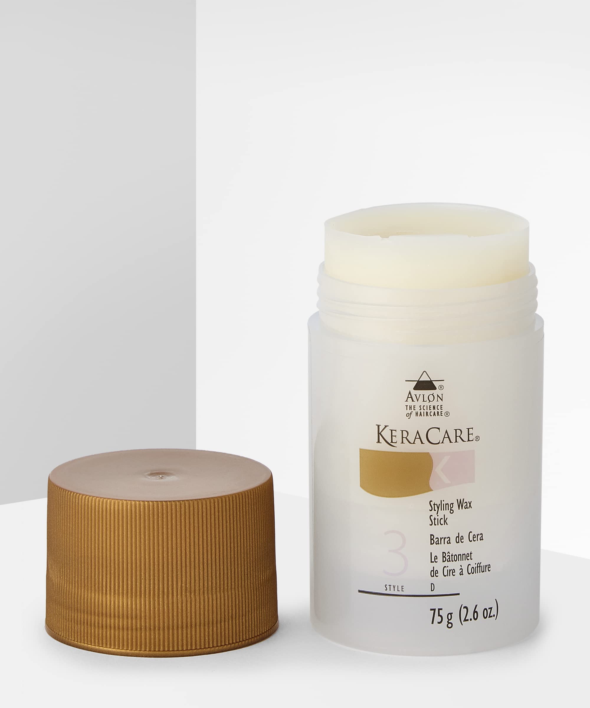 KeraCare Hair Wax Stick para controlar el encrespamiento y lograr un acabado suave.
