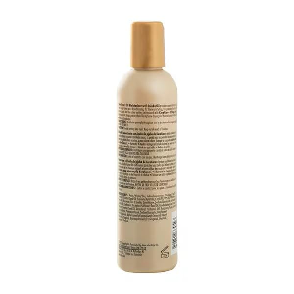 KeraCare Oil Moisturizer texture close-up shows non-greasy shine