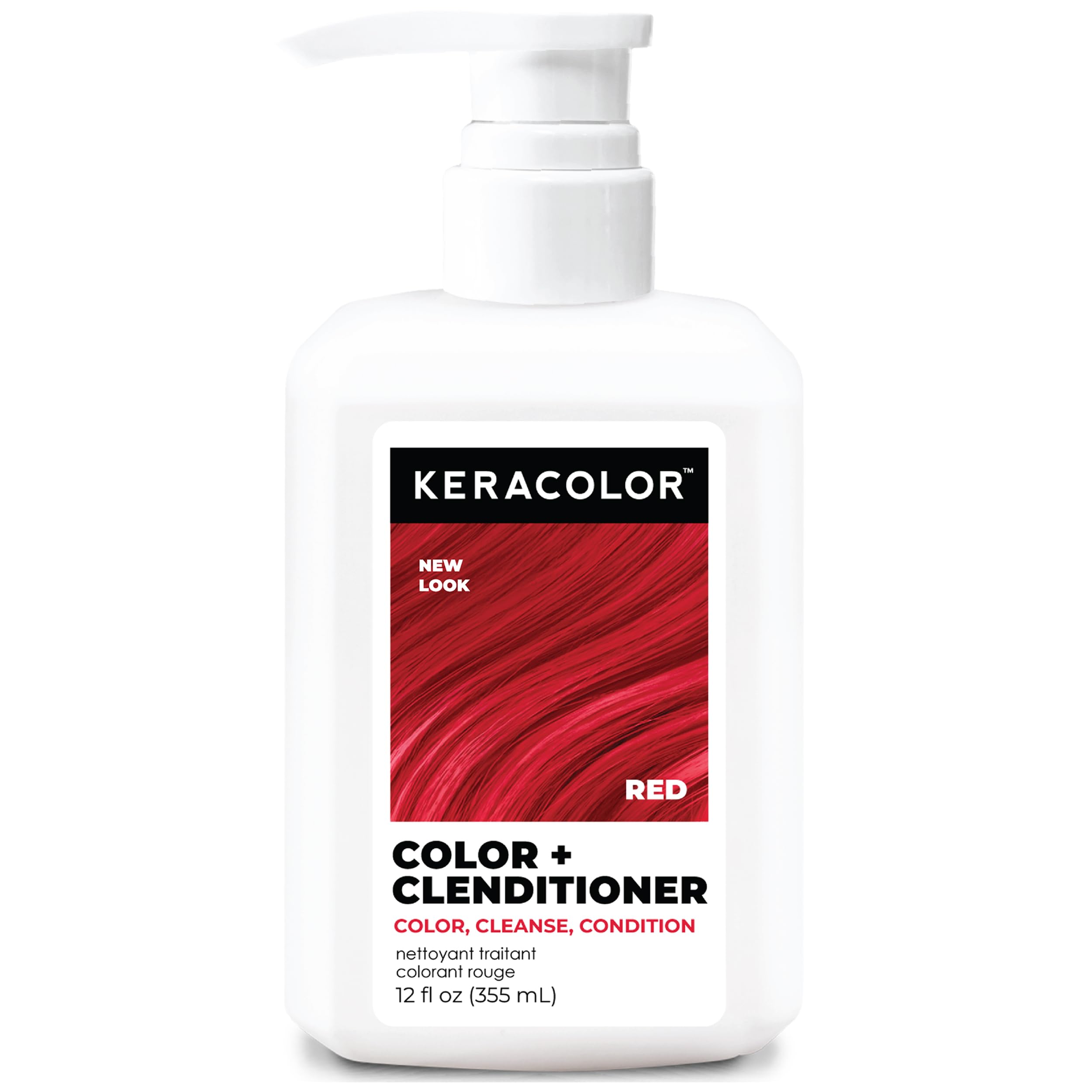 Keracolor Clenditioner red colorwash bottle front showing vibrant hue