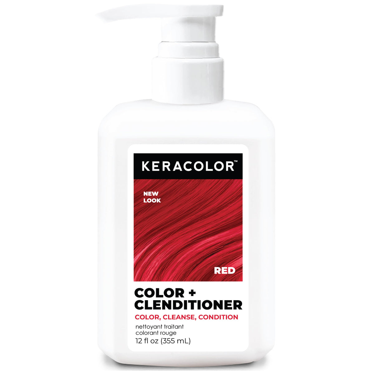 Keracolor Clenditioner red colorwash bottle front showing vibrant hue