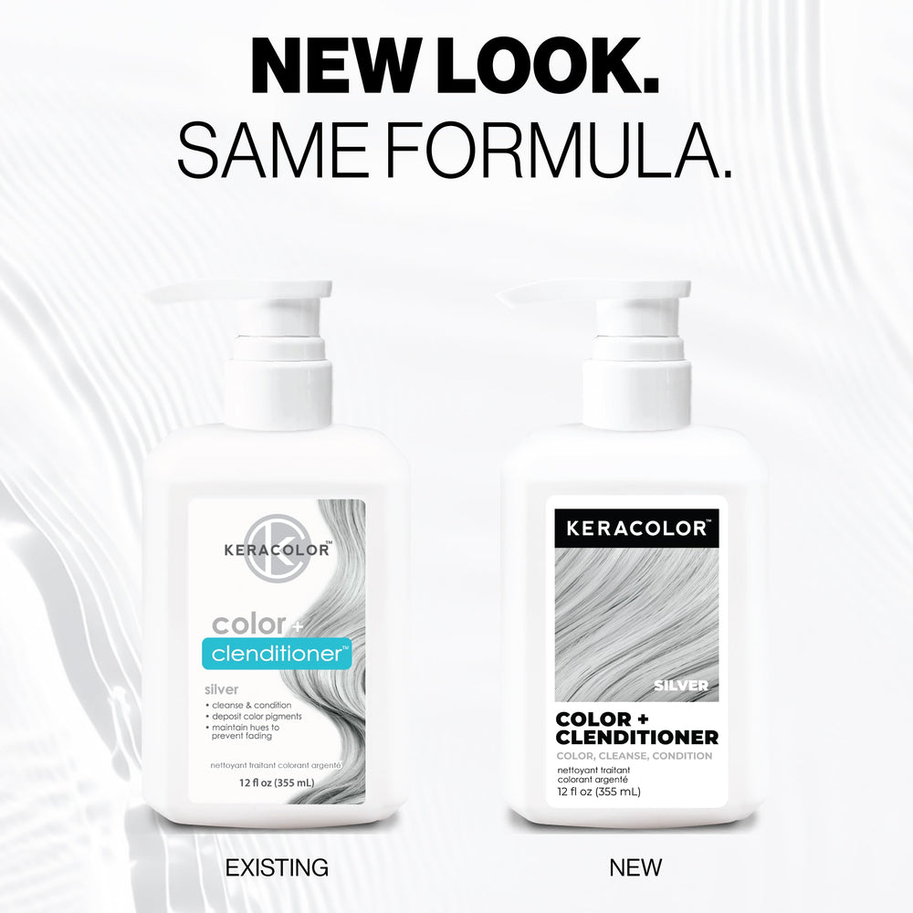 KERACOLOR Clenditioner applied on dry hair for bold color results.