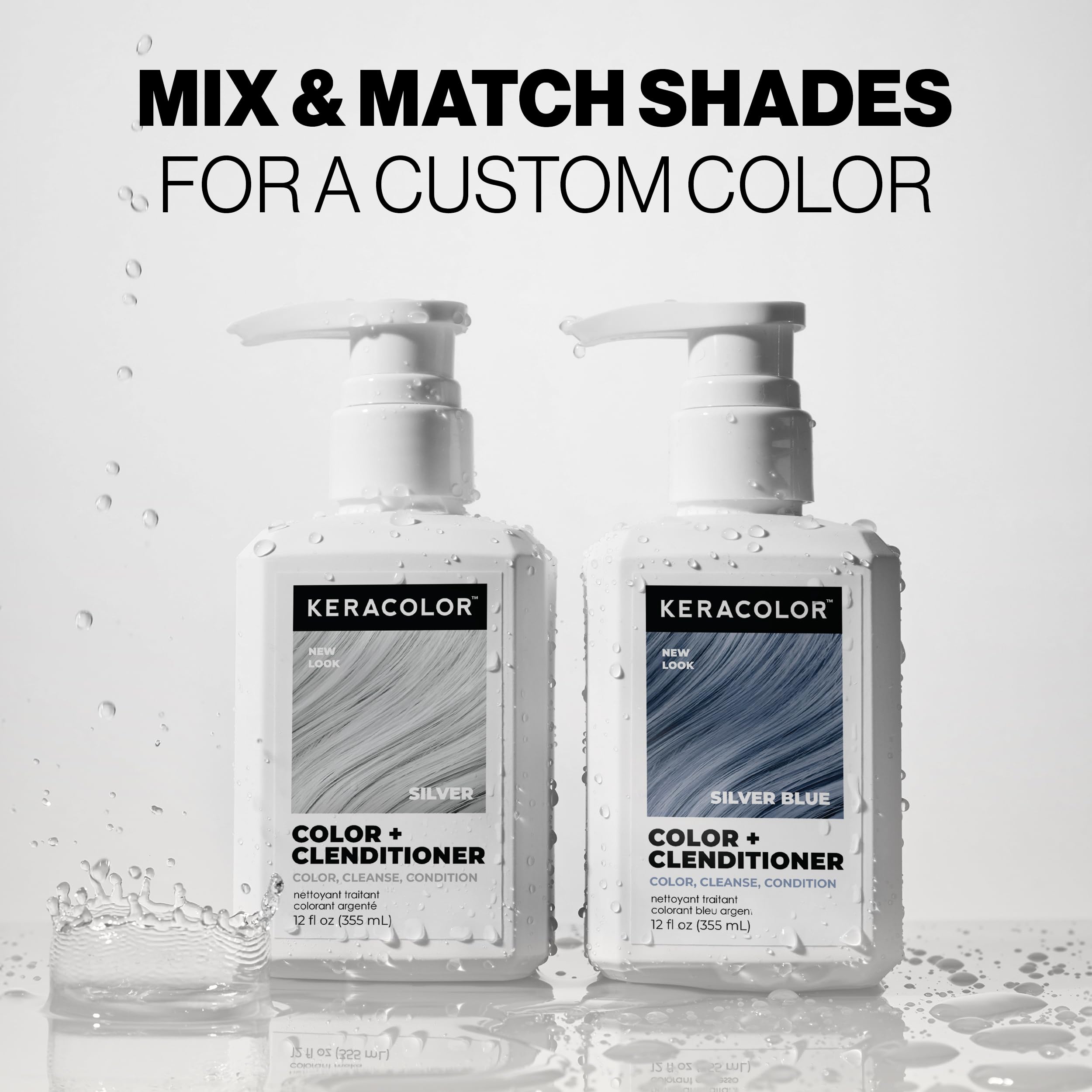 Keratin-based formula promotes shine and softness after use.