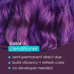 Keracolor Color + Clenditioner bottle pour demonstrates quick tint application for vibrant tones.
