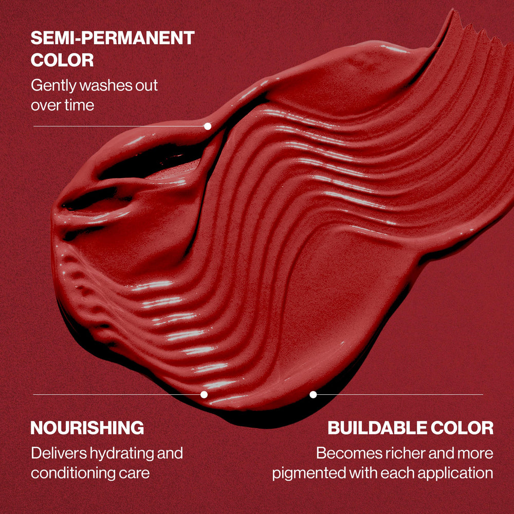 Keracolor Cinnamon creamy-lather shows deposit-only pigments in action.