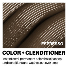 Keracolor Color + Clenditioner application on dry hair demonstrates bolder color results.