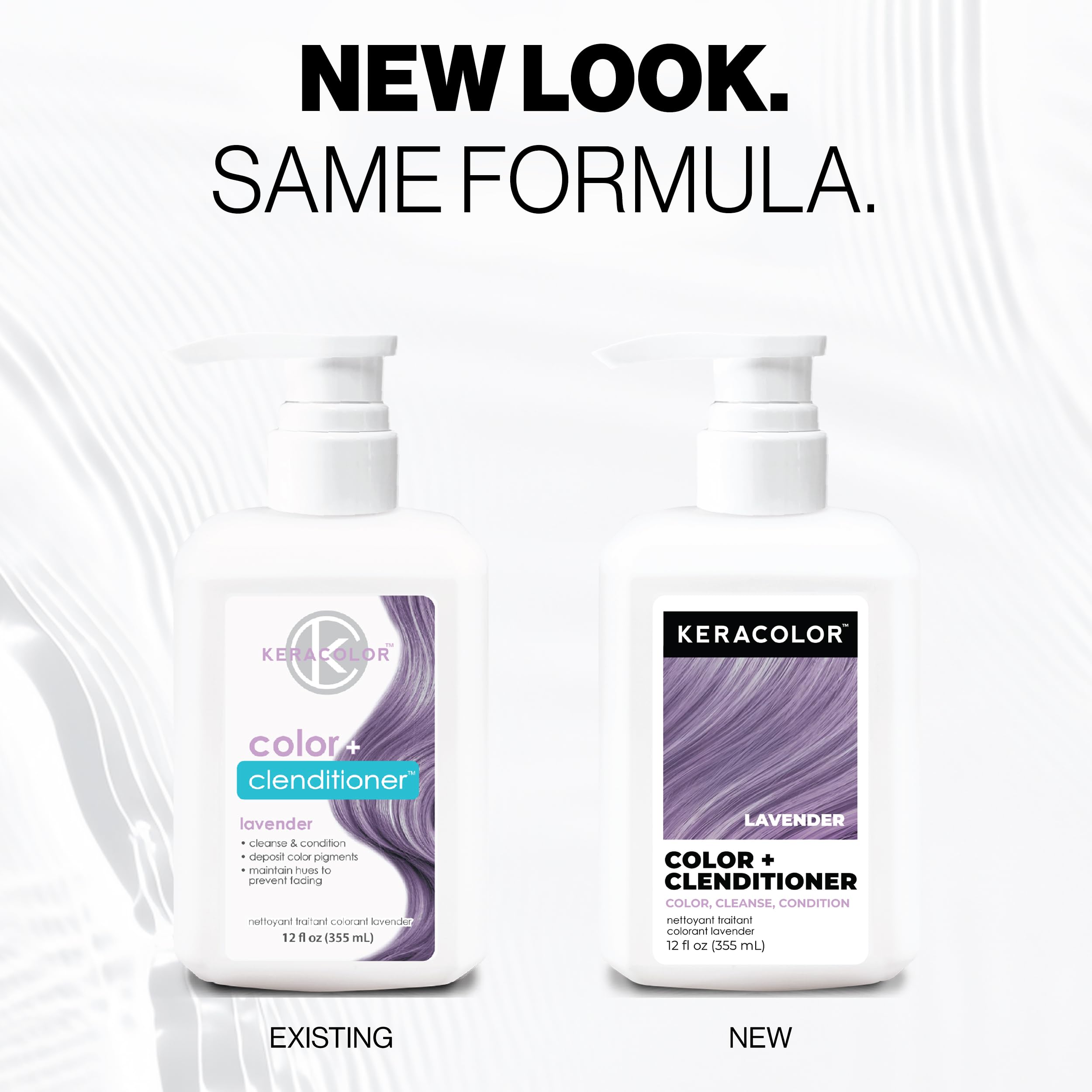 Keracolor Color + Clenditioner lavender application on hair for even coverage.