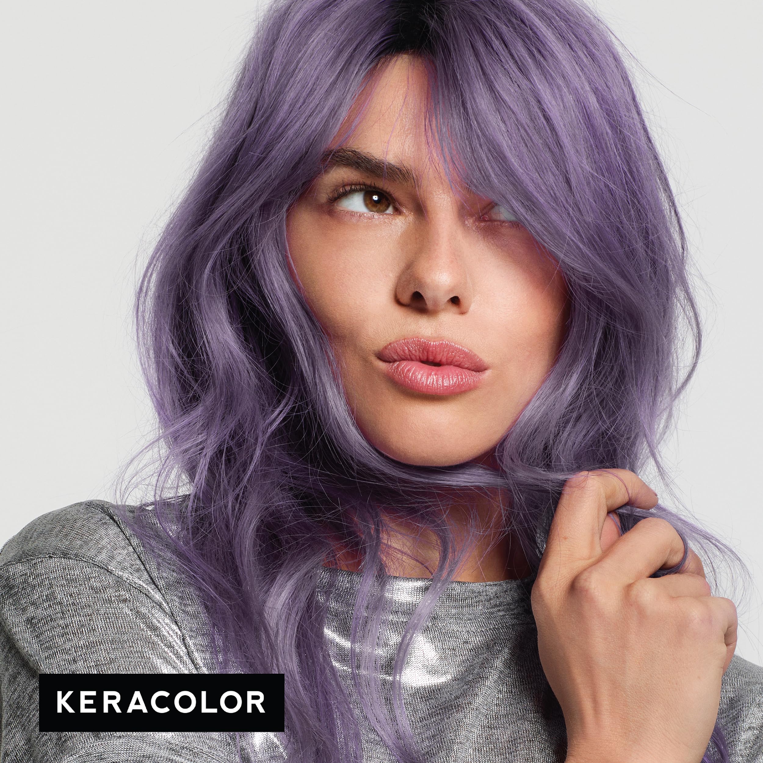 Keracolor Color + Clenditioner lavender bottle close-up highlights conditioning formula.