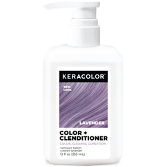 Keracolor Color + Clenditioner lavender bottle pour for quick color refresh.