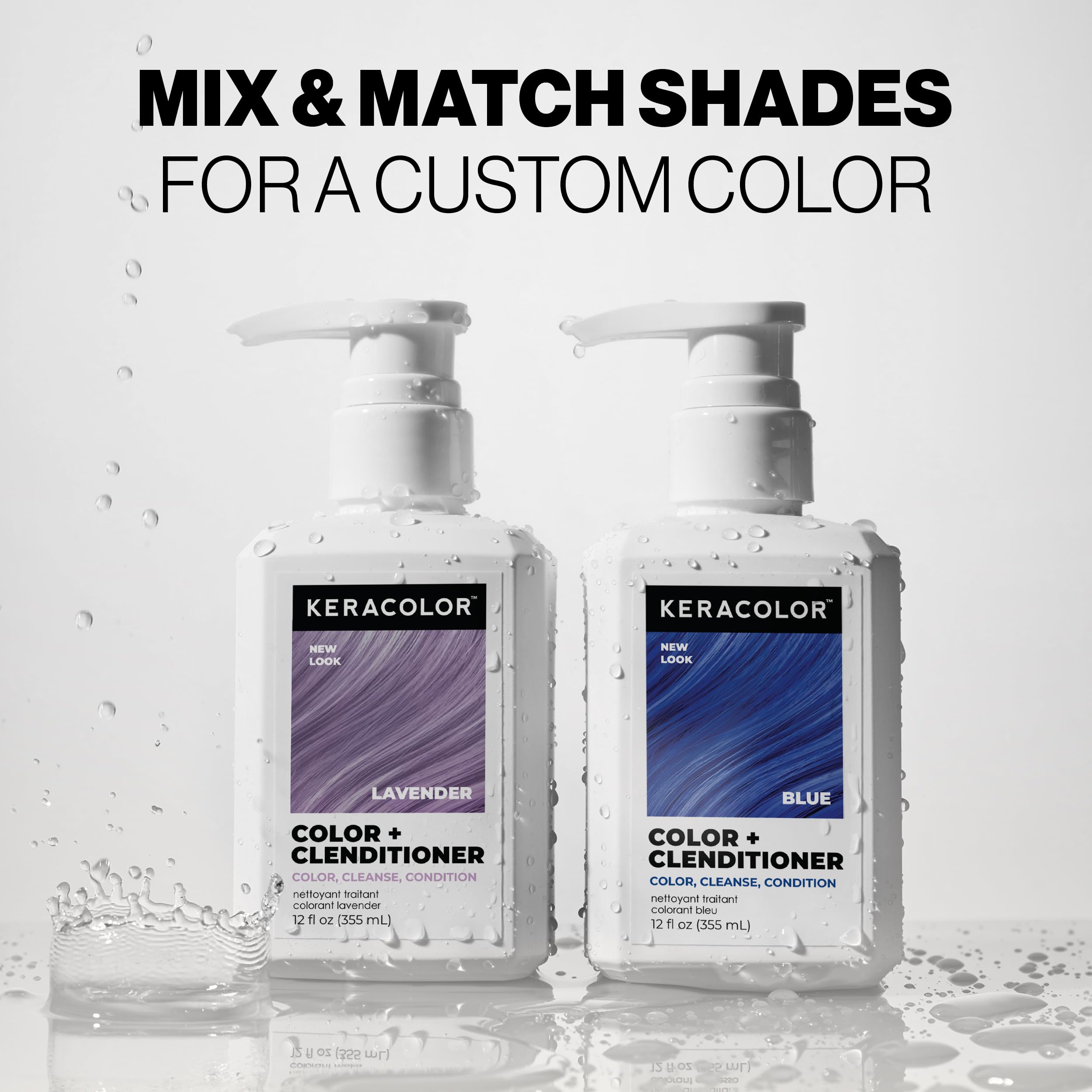 Keracolor Color + Clenditioner lavender nourishes with keratin and botanical oils.