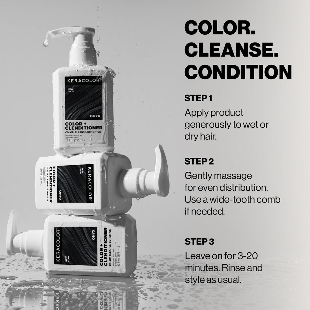 Dry hair application for stronger color with Keracolor Color + Clenditioner
