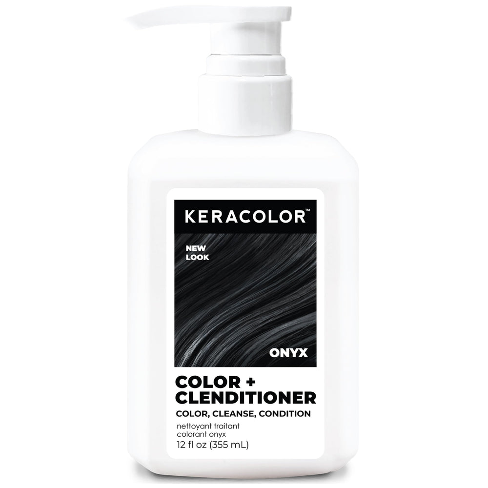 Keracolor Color + Clenditioner onyx bottle shows deposit-only color for bold results