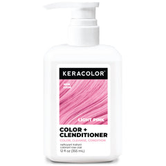 KERACOLOR Clenditioner Light Pink bottle shown for easy color refresh between salon visits.