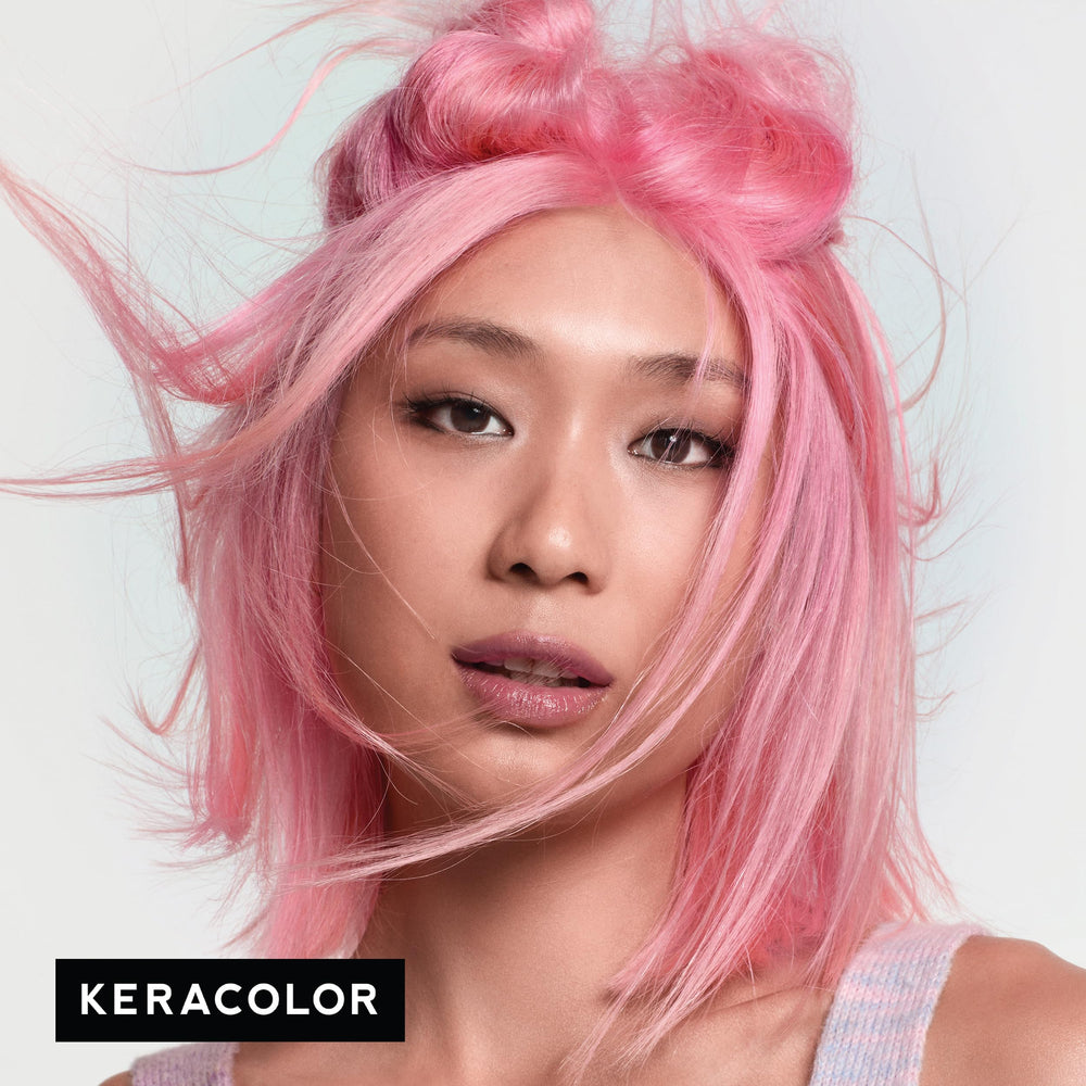 Hair color swatches displaying Light Pink tone options for customization.