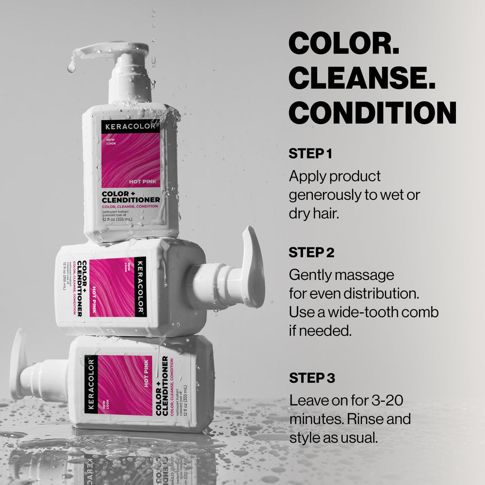 KERACOLOR low-foam cleanser in action during a wash