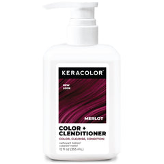 Keracolor Merlot color deposit bottle for quick, vibrant color refresh.