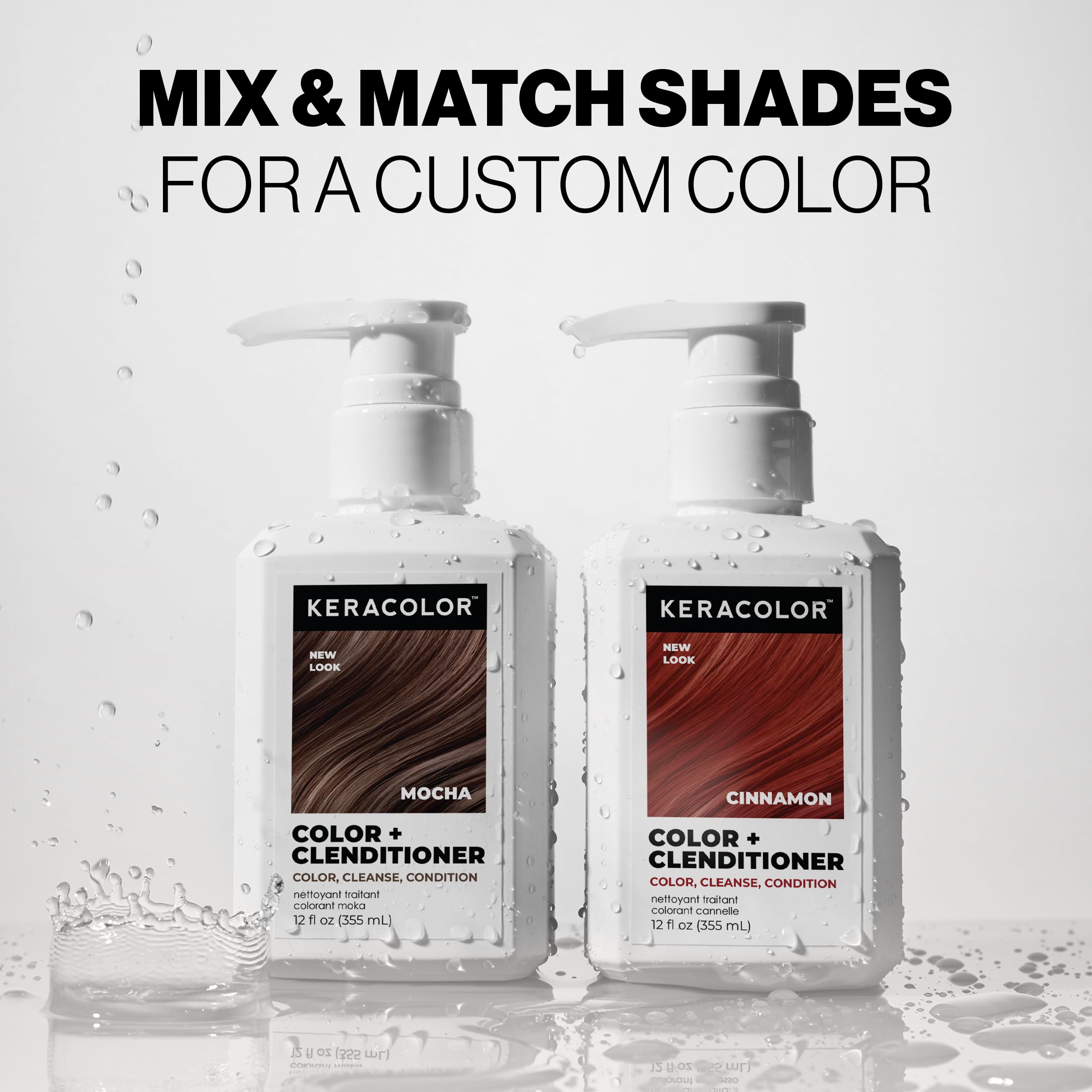 Hair-tone swatch with Keracolor MOCHA showing mocha shade.