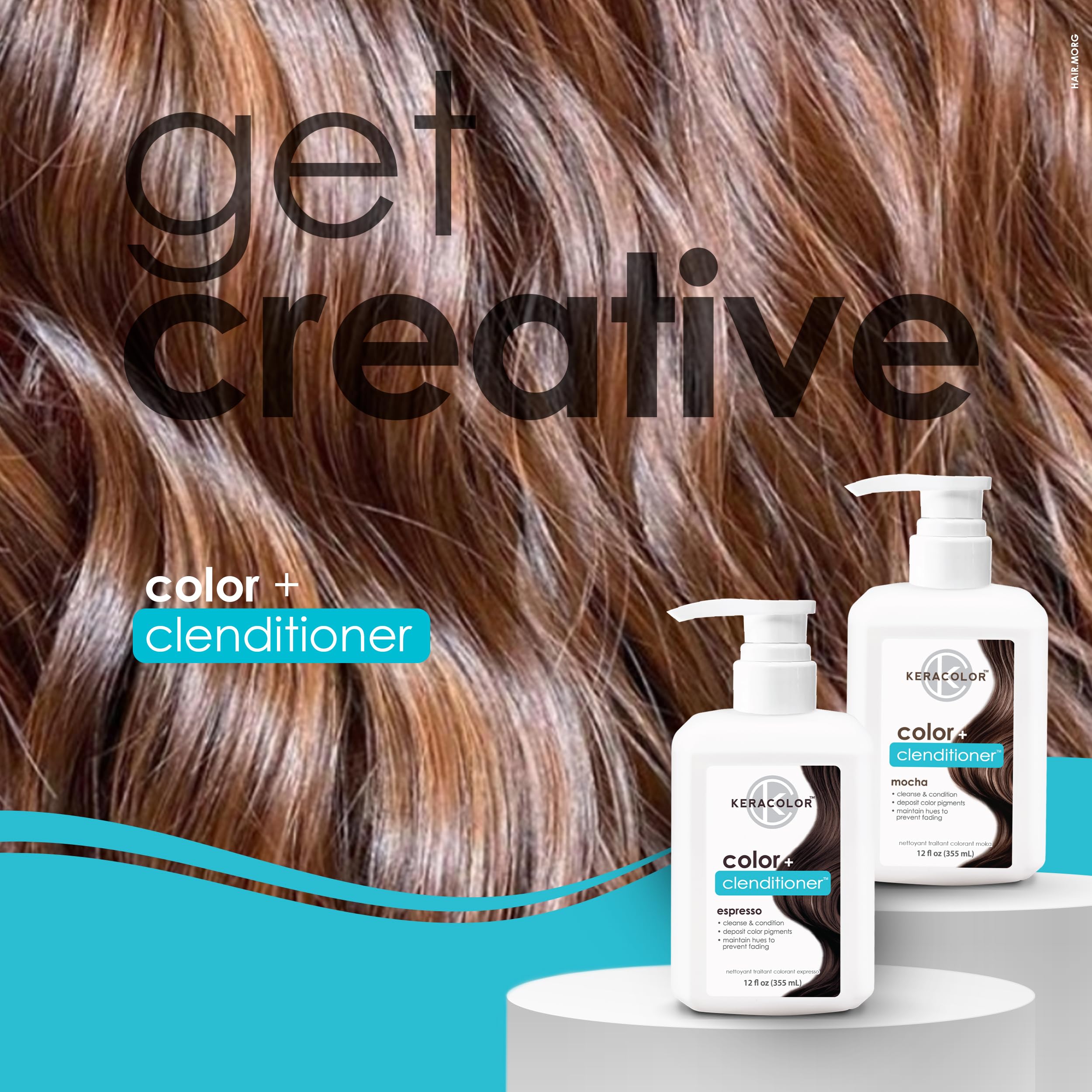 Hair being prepared for application on dry hair shows bold result.