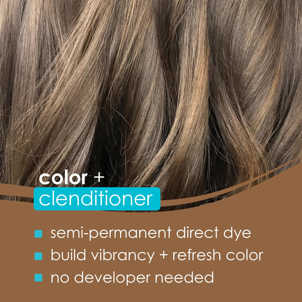 Keracolor Mocha Latte jar label highlights 3-in-1 color, cleanse, and condition.