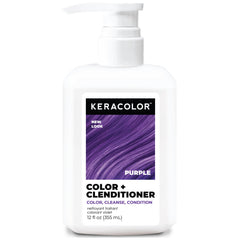 Keracolor purple hair dye bottle showing vibrant, deposit-only color for at-home refresh.