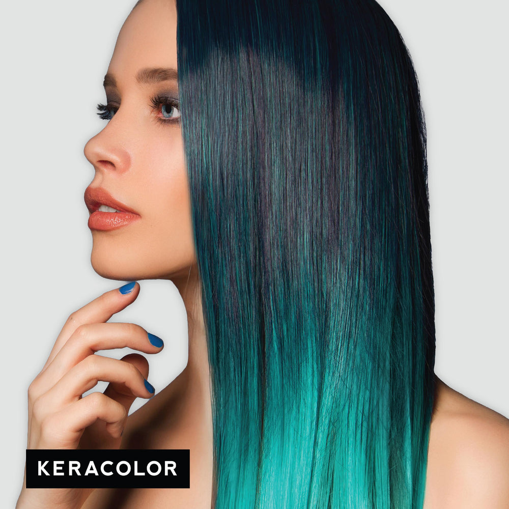 Keracolor Teal formula highlights keratin and nourishing oils