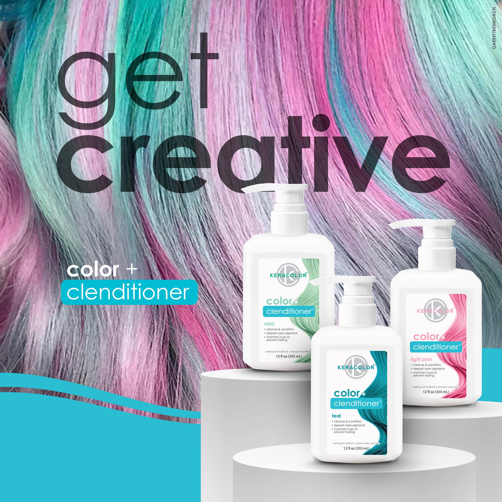 Keracolor Teal packaging shows 12 oz size
