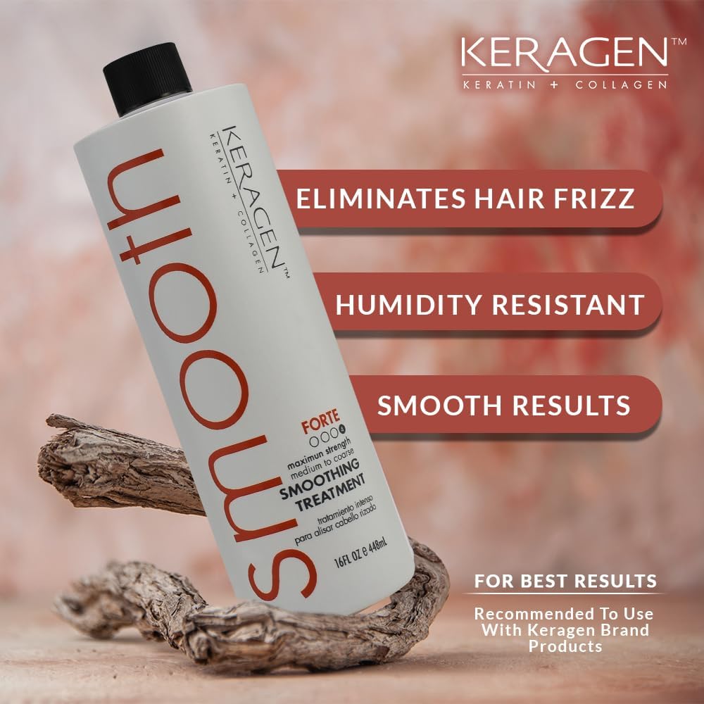 KERAGEN at-home smoothing kit displayed for professional-like results.