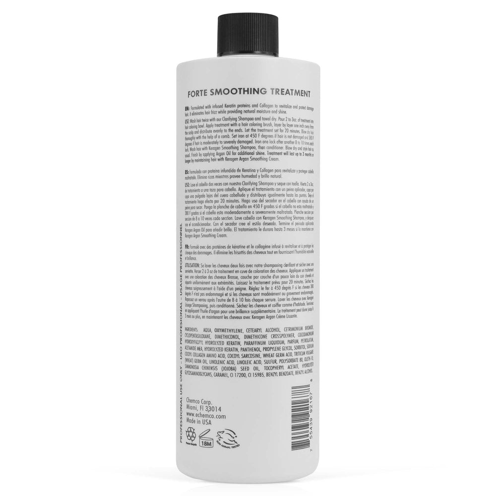 KERAGEN blowout system in use for sleek, straight results.