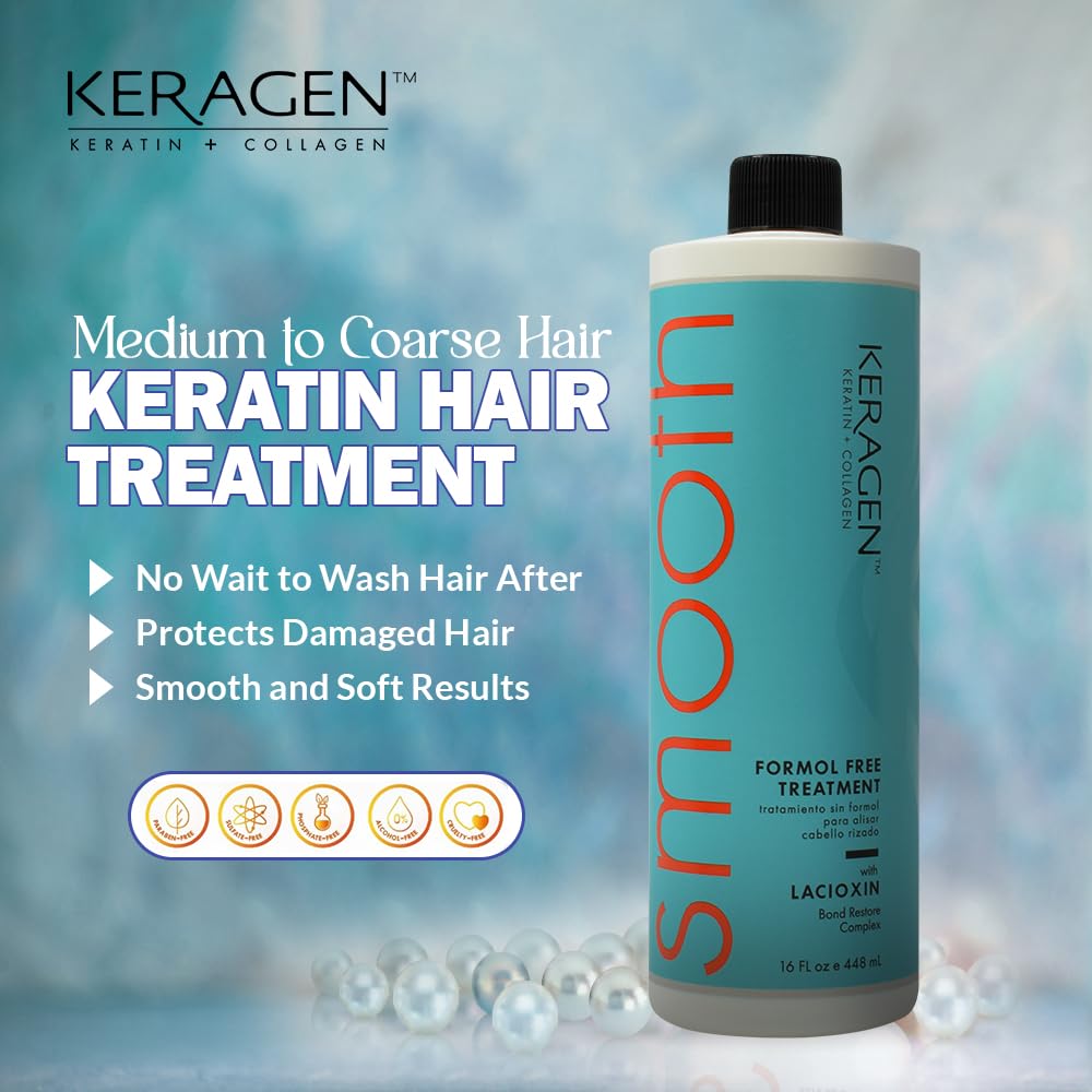KERAGEN Keratin Smoothing Treatment instruction card guides safe application