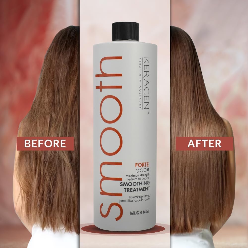 KERAGEN frizz elimination for medium to coarse hair after styling.
