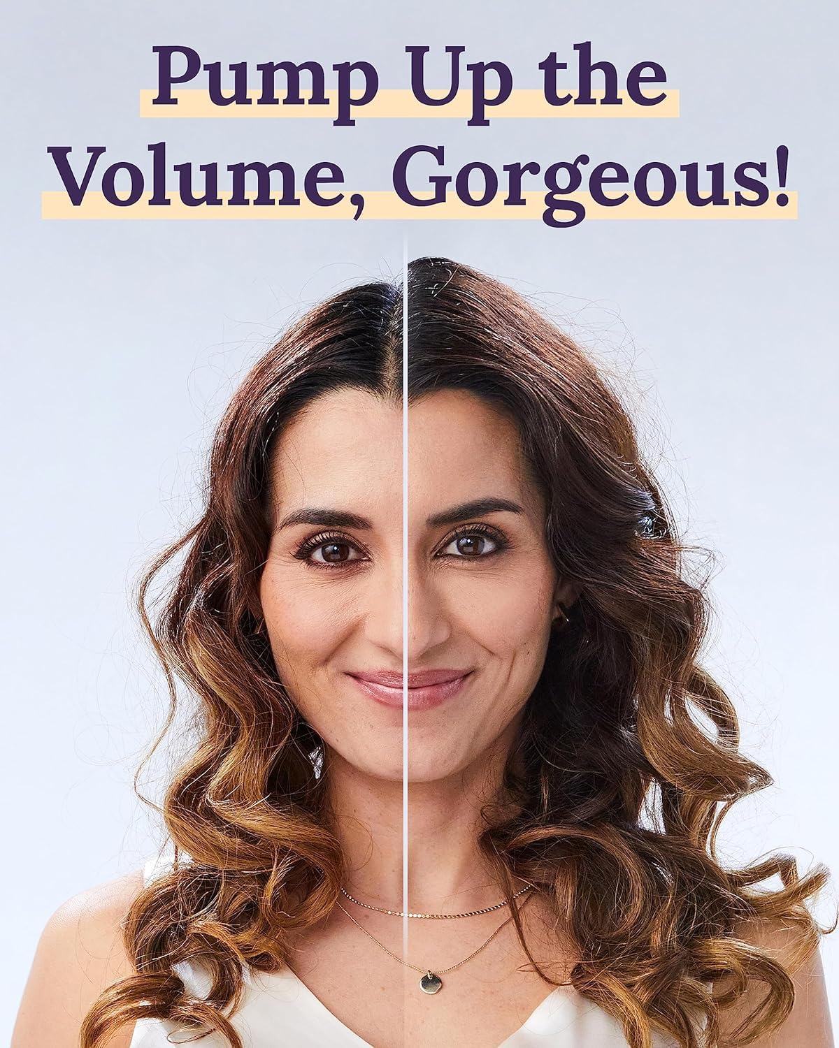 Keranique acondicionador volumen, bote a la vista, cabello más lleno y suave al tacto.