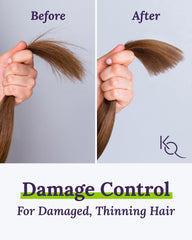 Keranique Damage-Control Conditioner tube delivering smoother detangling and softer hair.
