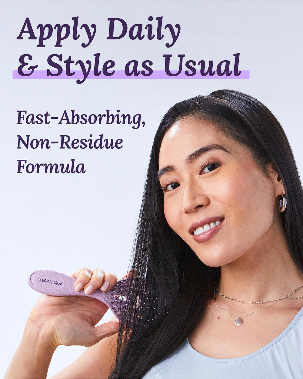 Keranique Follicle Booster focus on scalp illustration highlighting root nourishment