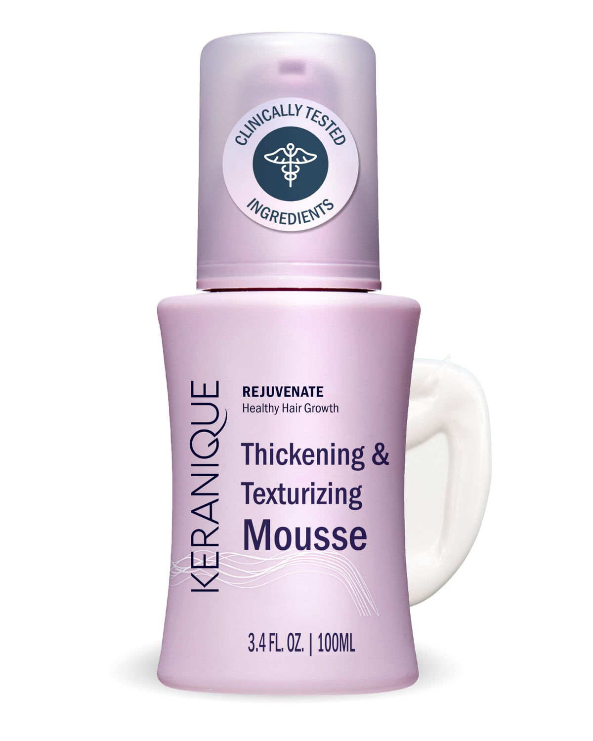 Keranique Mousse Volumen Inmediato: aporta cuerpo y brillo al peinado.