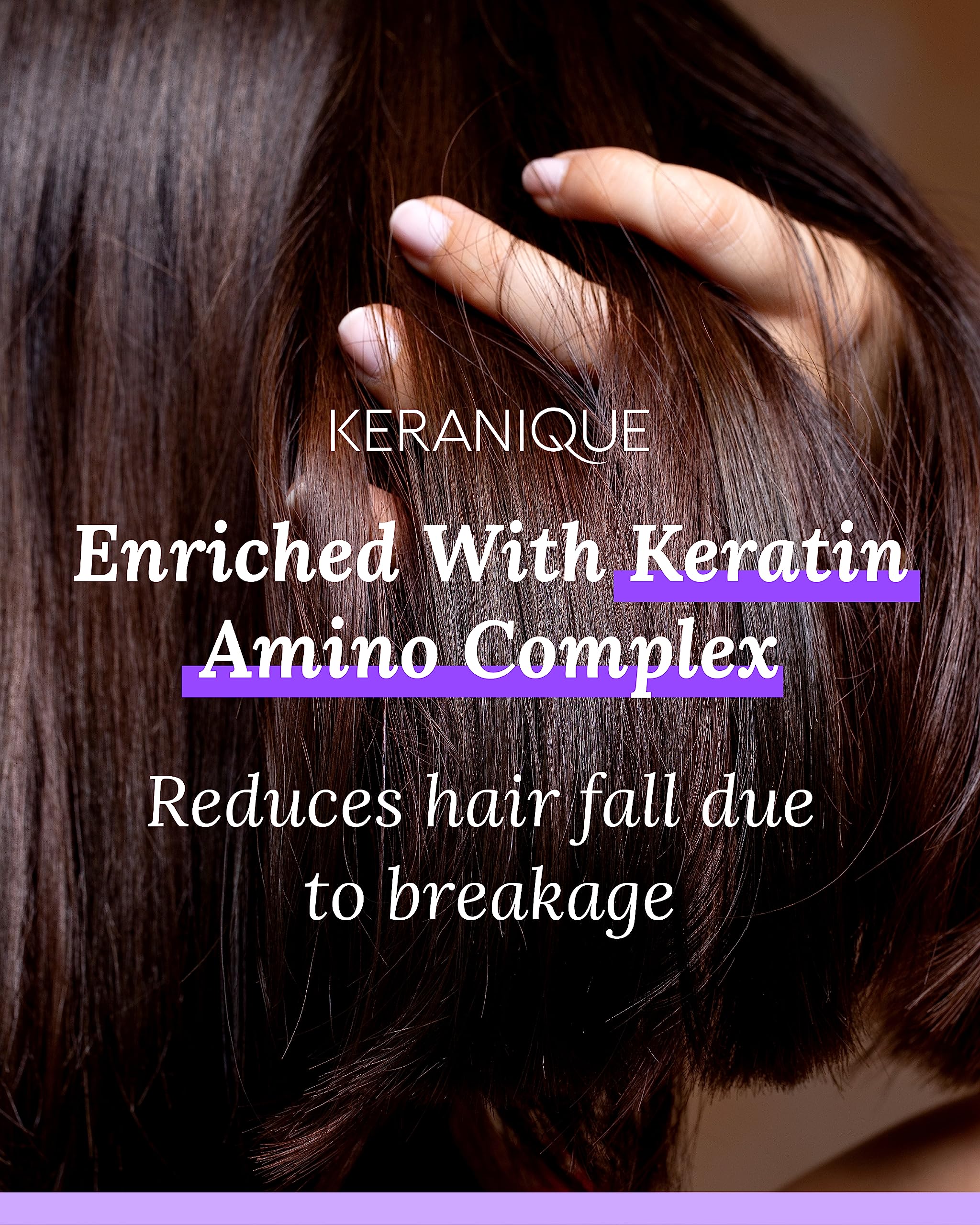 Split ends repaired with Keranique Lift & Repair spray