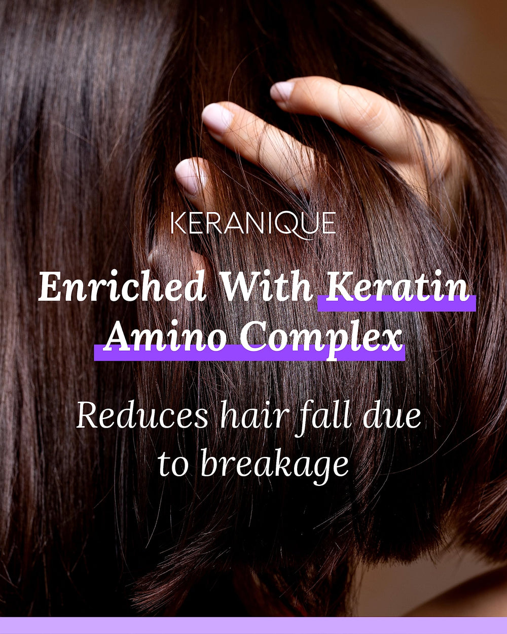 Split ends repaired with Keranique Lift & Repair spray