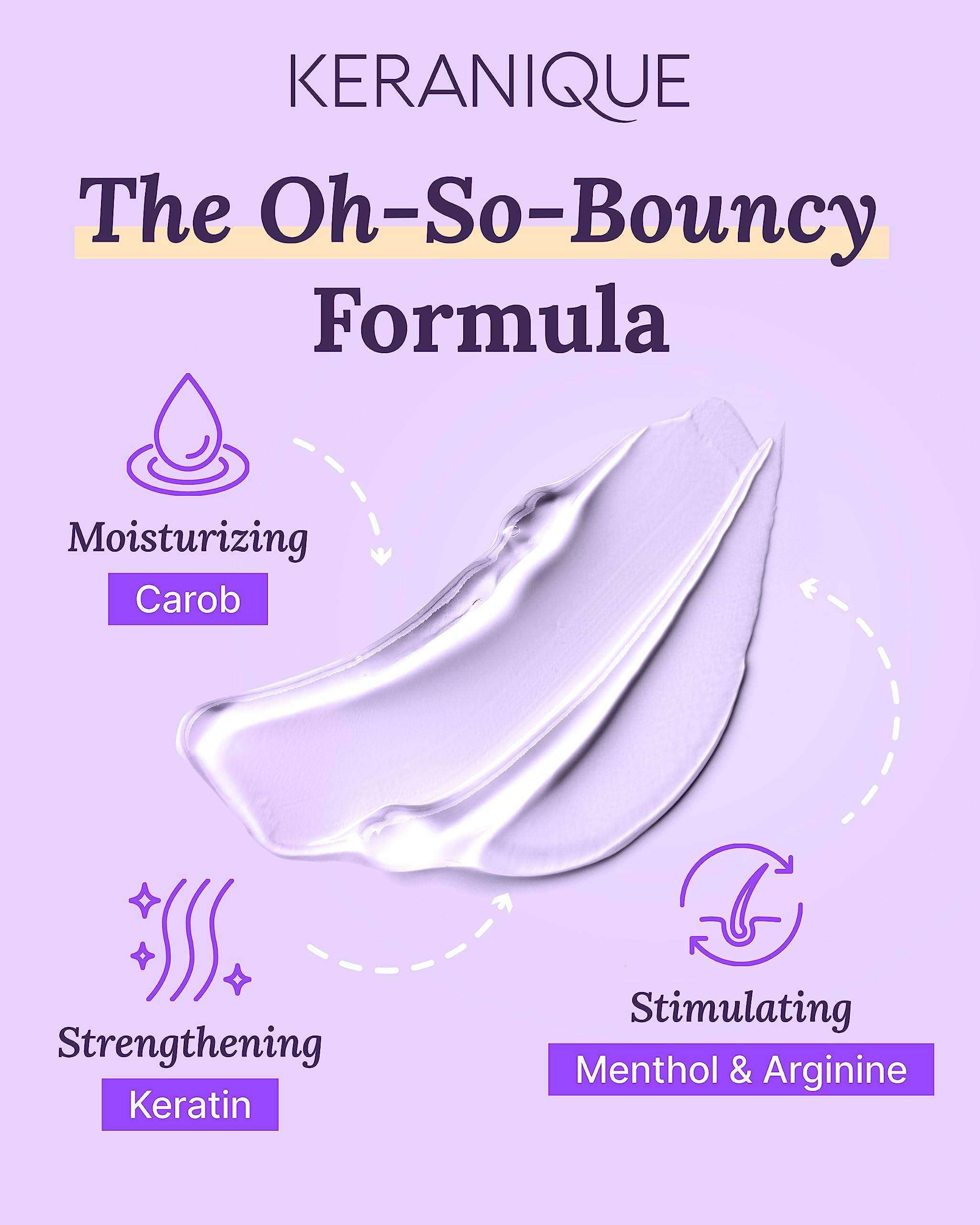 Keranique Volumizing Shampoo rich lather preparing scalp cleansing.