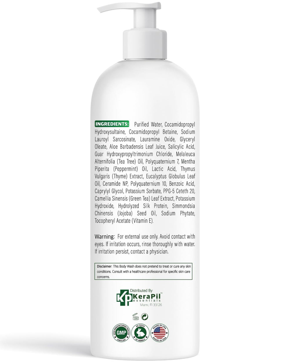 KERAPIL Bacterinyl bottle with a refreshing, minty scent and cooling feel.