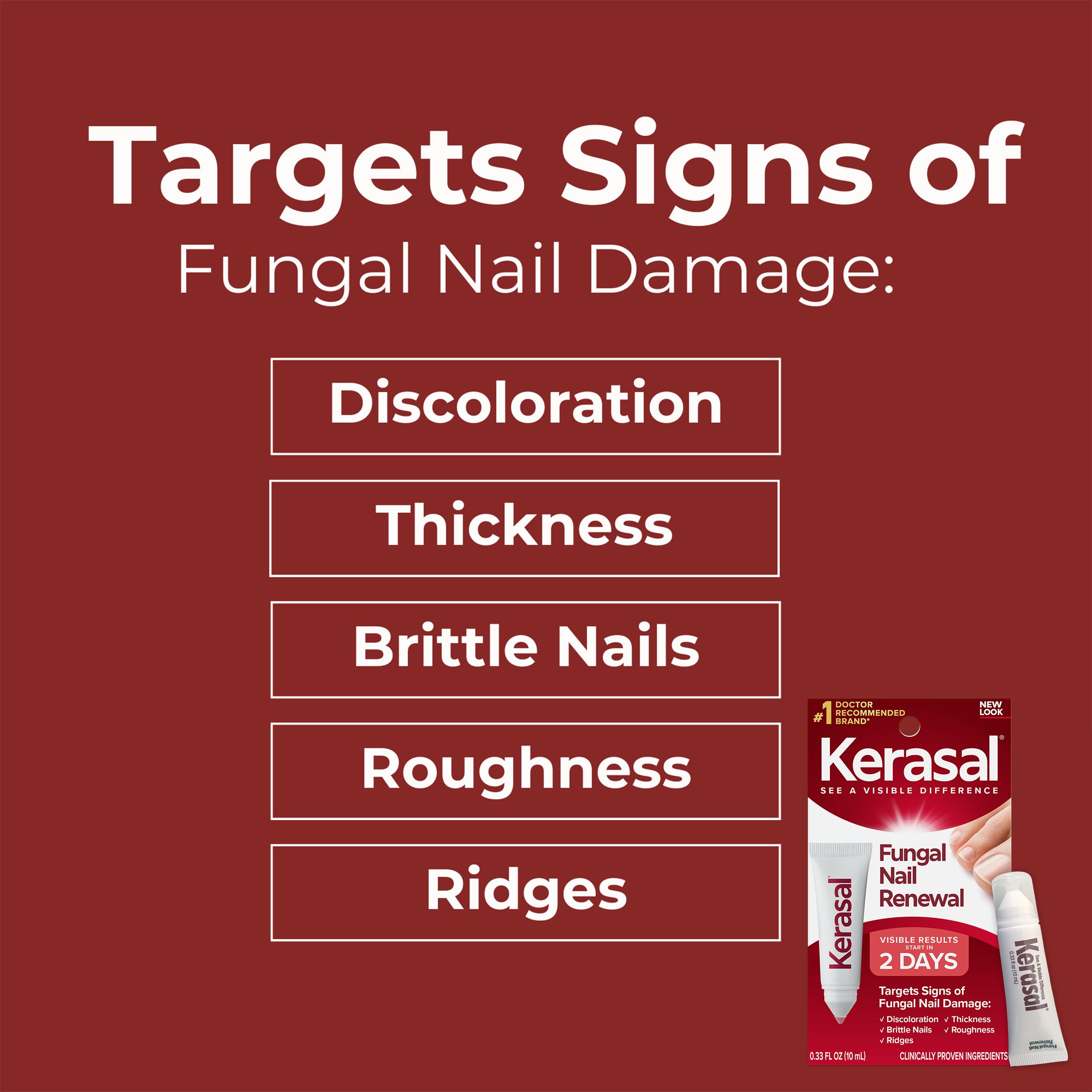 Gel-like texture of Kerasal Nail Renewal on a nail for smooth coverage.