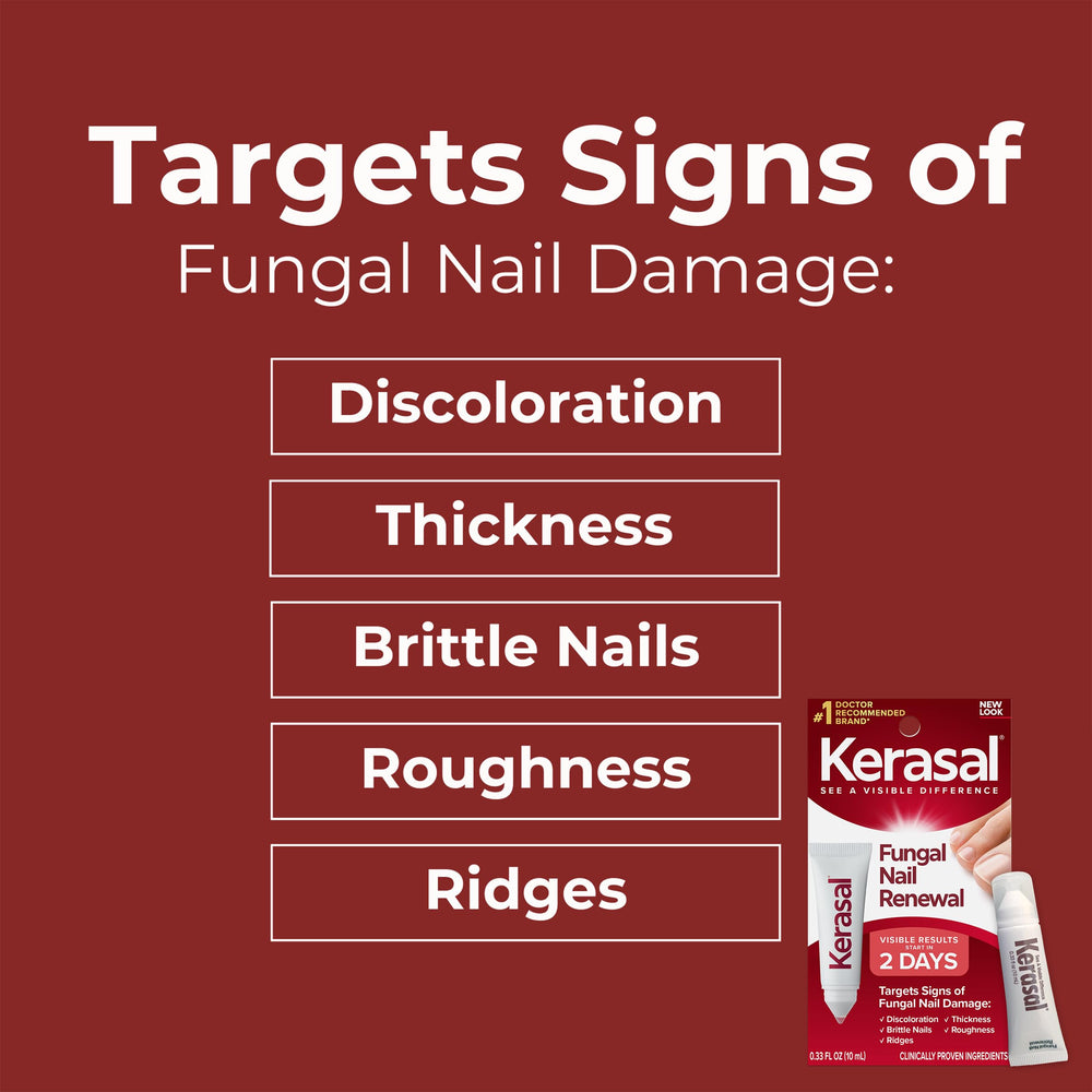 Gel-like texture of Kerasal Nail Renewal on a nail for smooth coverage.