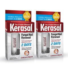 Kerasal Nail Renewal two-pack box for at home nail care and visible improvement.