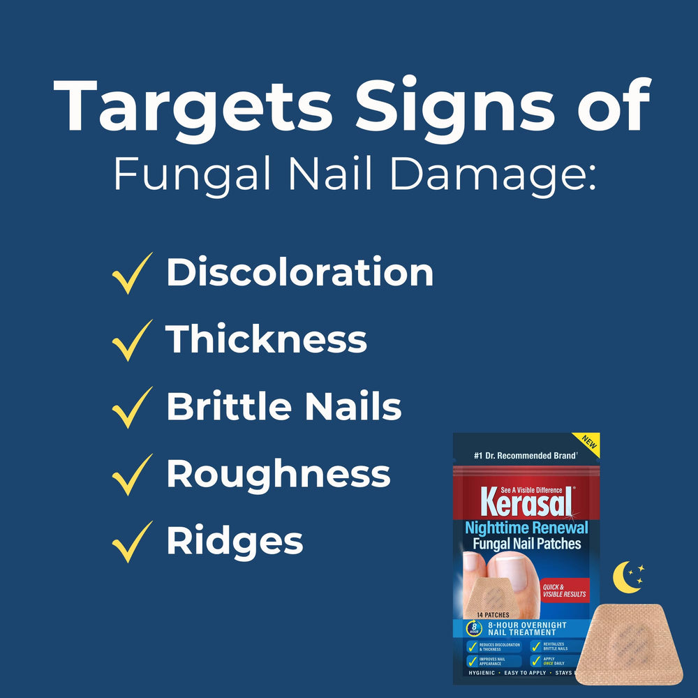 Kerasal nails discoloration restoration highlights reduced staining and smoother surface