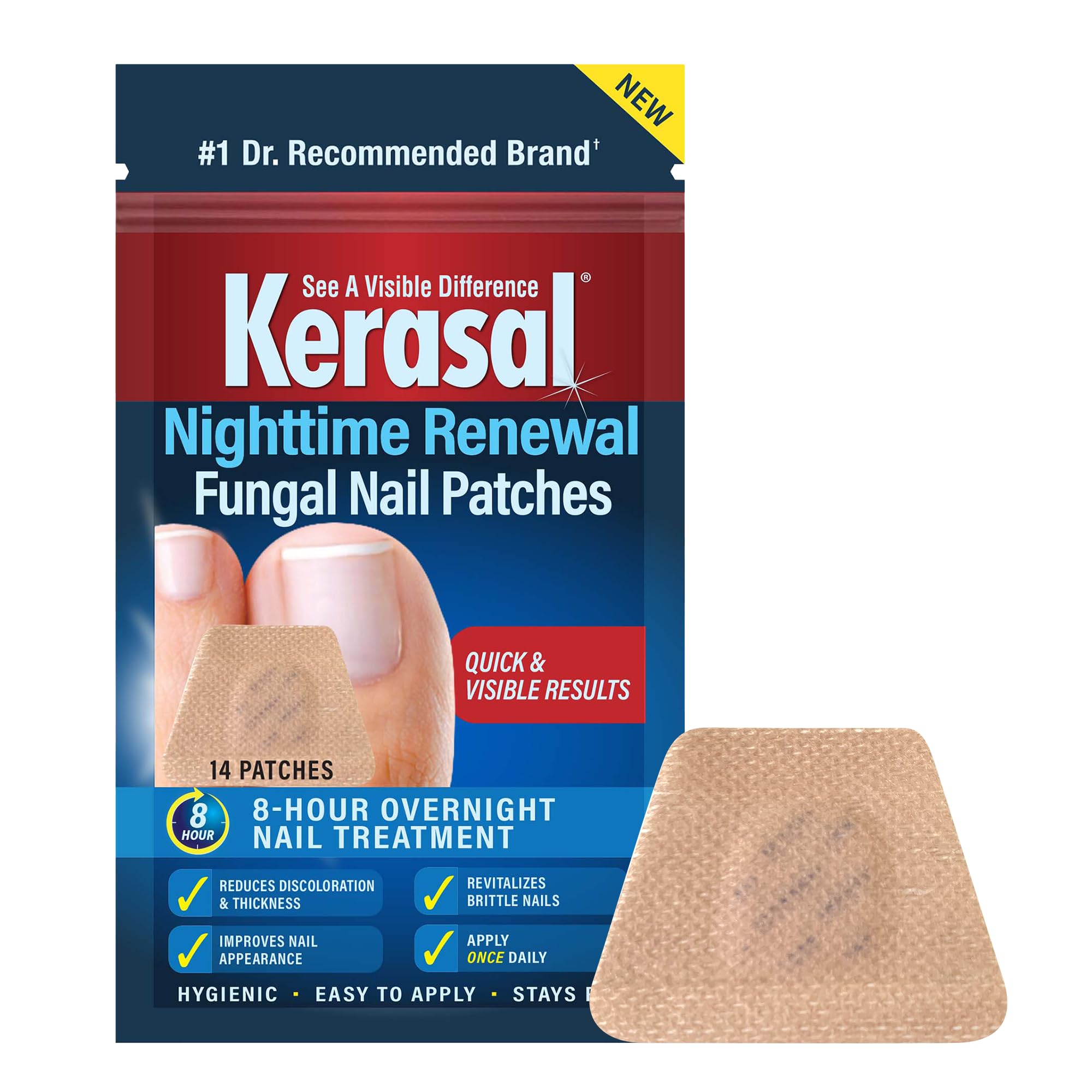 Kerasal Nighttime Renewal Patch showing healthier-looking nails appearance