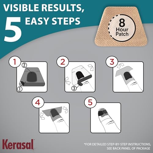 Kerasal parche reparador para uñas descoloridas, tratamiento nocturno.