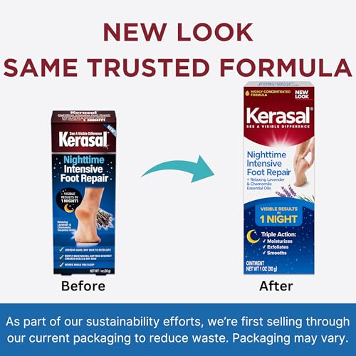 Kerasal Pomada Pie Reparacion Nocturna: aplicación calmante para talones agrietados.