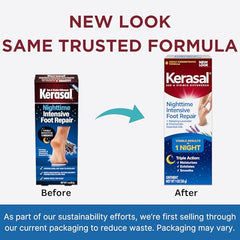 Kerasal Pomada Pie Reparacion Nocturna: aplicación calmante para talones agrietados.