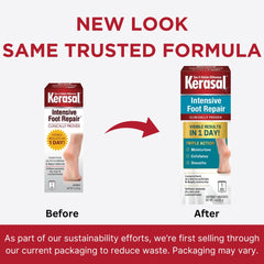 Kerasal Reparación Intensiva de Pies, textura cremosa, hidrata y suaviza piel seca.