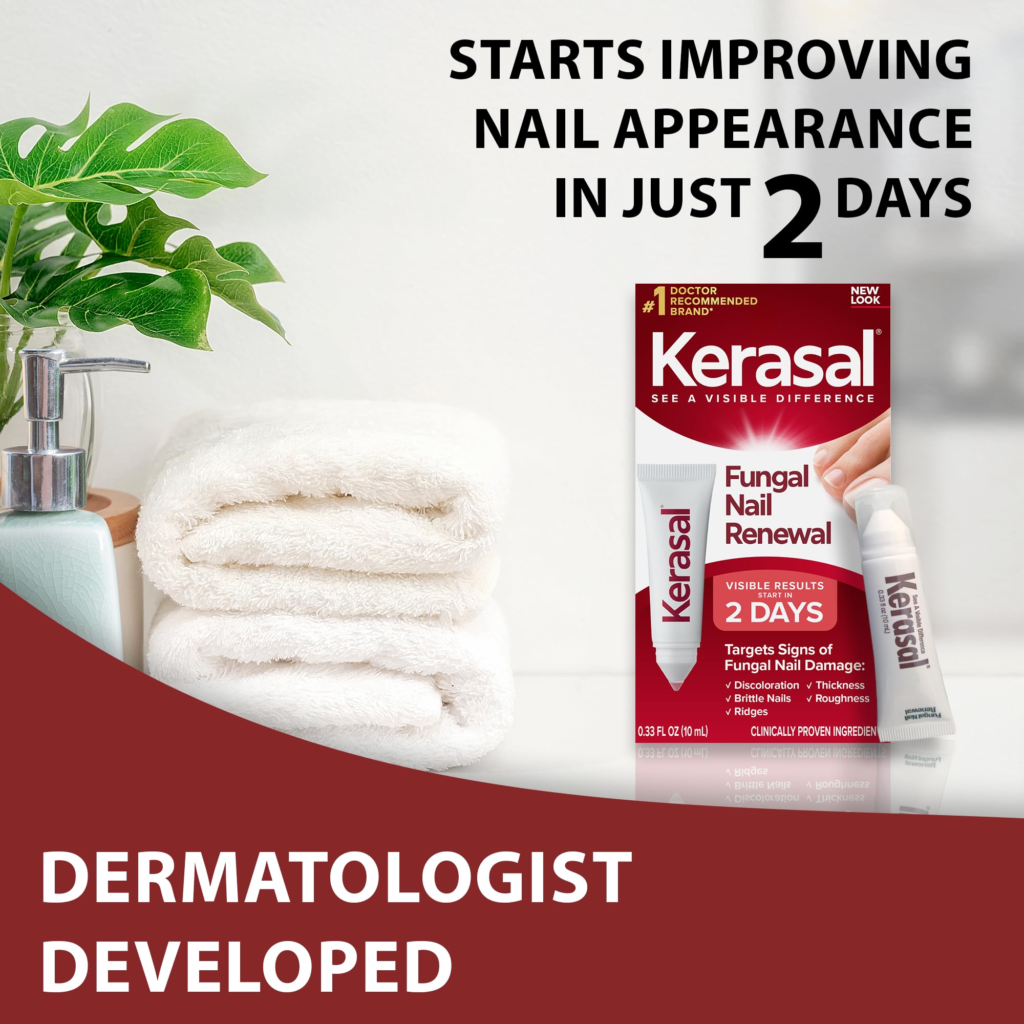 Kerasal twin-pack packaging box highlighting value and portability.