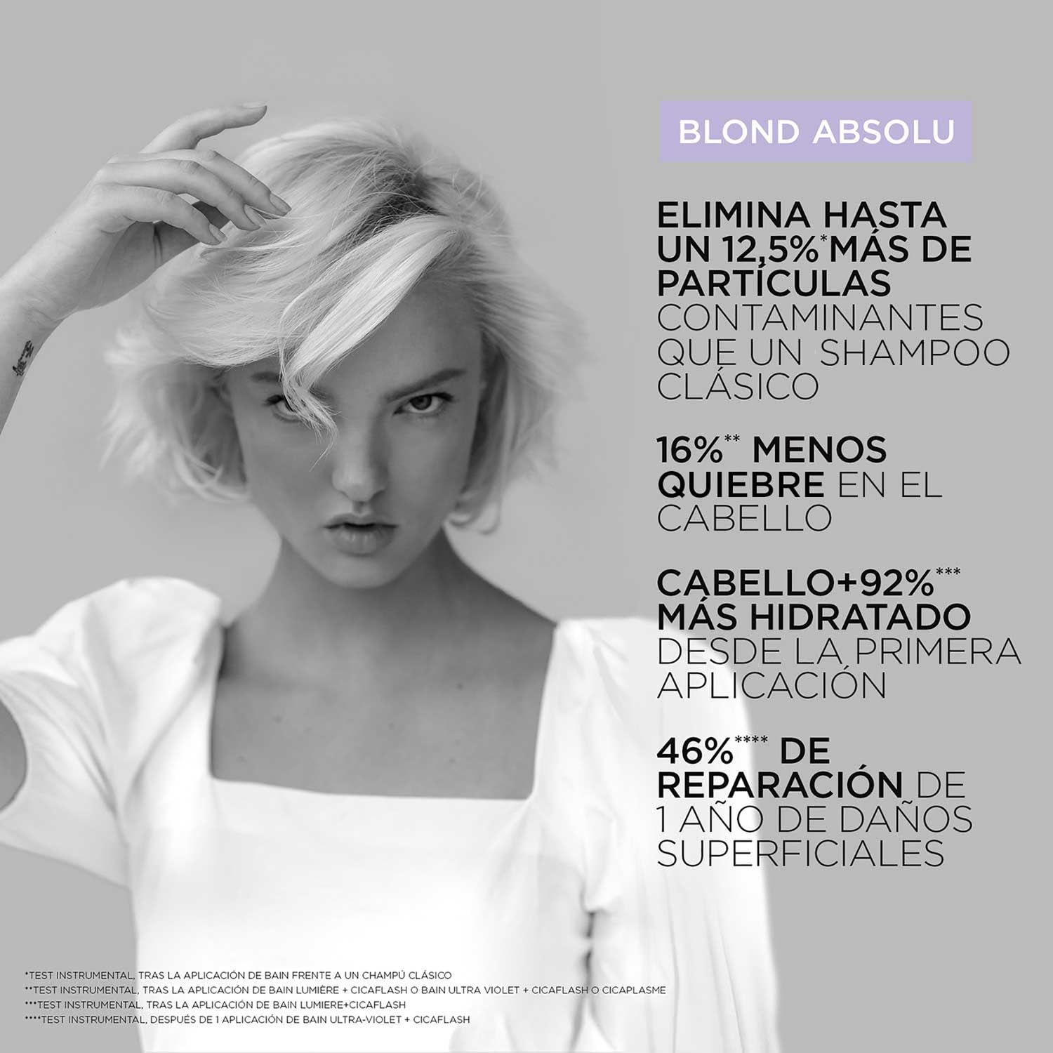 KÉRASTASE Blond Absolu Cicaflash conditioner for damaged hair close-up highlighting strength support